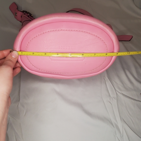 Rare Coach pink Bleeker rugby stripe bucket bag - Picture 7 of 9